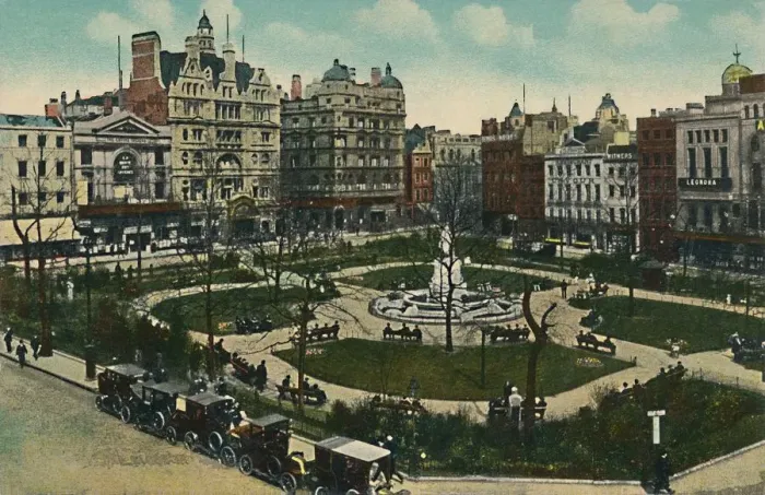 Framed Print : Leicester Square, London, c1900s. Creator: Unknown Framed Print : Leicester Square, London, c1900s. Creator: Unknown