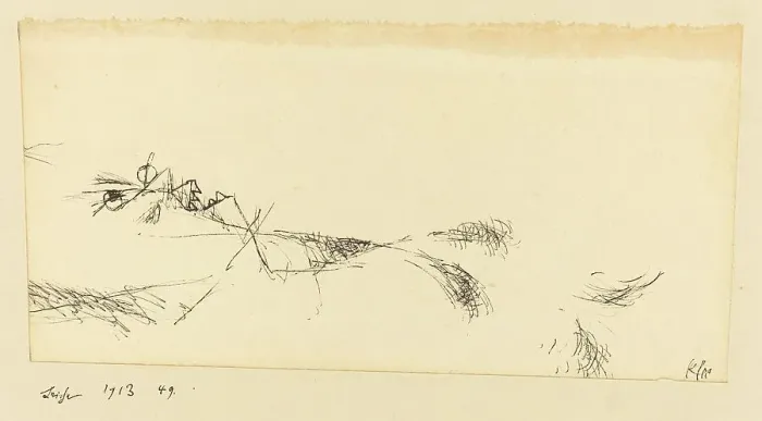 Framed Print : Leiche (Corpse), 1913. Creator: Paul Klee Framed Print : Leiche (Corpse), 1913. Creator: Paul Klee