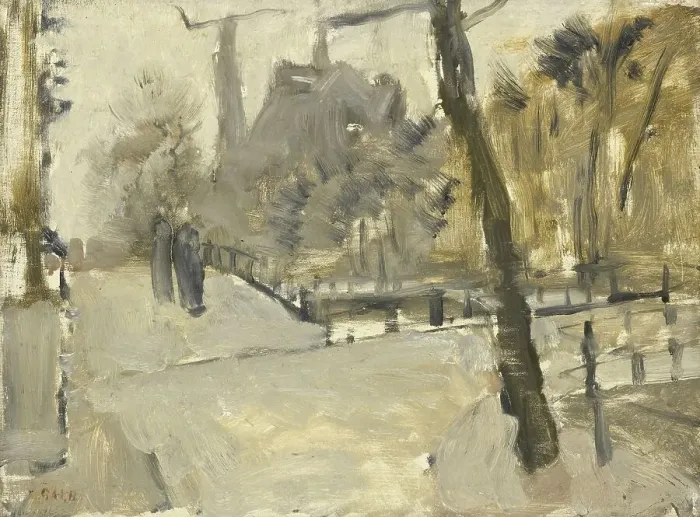 Framed Print : The Leidsegracht, Amsterdam, c.1880-c.1923. Creator: George Hendrik Breitner Framed Print : The Leidsegracht, Amsterdam, c.1880-c.1923. Creator: George Hendrik Breitner