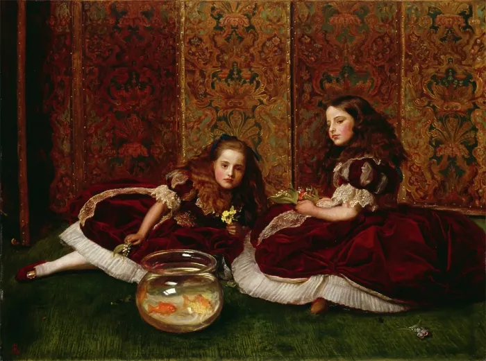 Framed Print : Leisure Hours, 1864. Creator: John Everett Millais Framed Print : Leisure Hours, 1864. Creator: John Everett Millais
