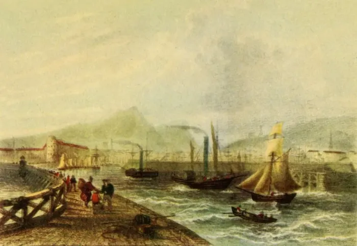 Framed Print : Leith Harbour, c1840, (1942). Creator: Unknown Framed Print : Leith Harbour, c1840, (1942). Creator: Unknown