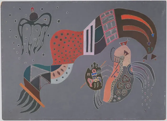 Framed Print : L'Élan tempéré (Gemilderter Schwung), 1944. Creator: Kandinsky, Wassily Vasilyevich (1866-1944) Framed Print : L'Élan tempéré (Gemilderter Schwung), 1944. Creator: Kandinsky, Wassily Vasilyevich (1866-1944)