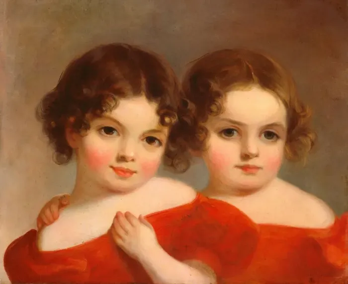 Framed Print : The Leland Sisters, c. 1830. Creator: Thomas Sully Framed Print : The Leland Sisters, c. 1830. Creator: Thomas Sully