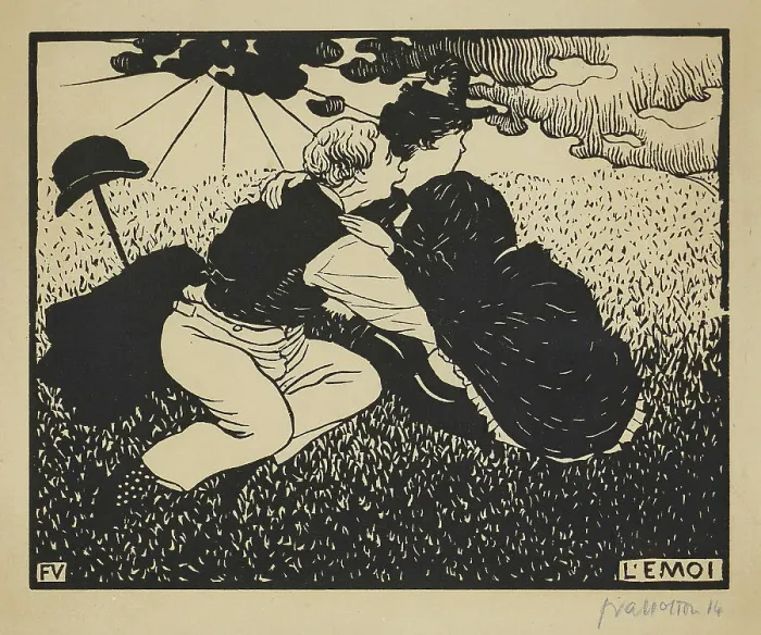 Framed Print : L'Émoi, 1894. Creator: Vallotton, Felix Edouard (1865-1925) Framed Print : L'Émoi, 1894. Creator: Vallotton, Felix Edouard (1865-1925)