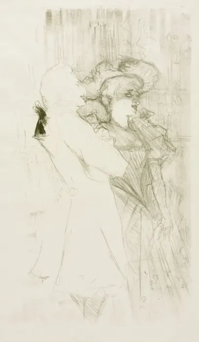 Framed Print : Lender and Auguez in The Song of Fortune, 1895. Creator: Henri de Toulouse-Lautrec Framed Print : Lender and Auguez in The Song of Fortune, 1895. Creator: Henri de Toulouse-Lautrec