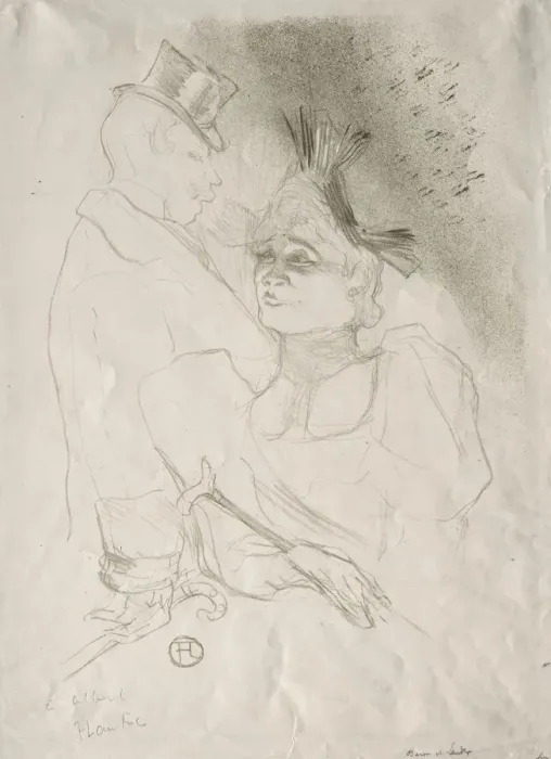 Framed Print : Lender and Baron, 1893. Creator: Henri de Toulouse-Lautrec (French, 1864-1901) Framed Print : Lender and Baron, 1893. Creator: Henri de Toulouse-Lautrec (French, 1864-1901)