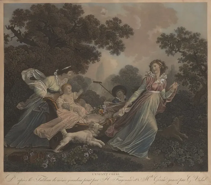 Framed Print : L'Enfant Chéri (The Darling Child). Creator: Vidal, Gérard (1742-1801) Framed Print : L'Enfant Chéri (The Darling Child). Creator: Vidal, Gérard (1742-1801)
