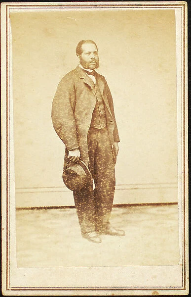 Full length portrait of unidentified man, c1880-c1889. Creator: Charles Burgess