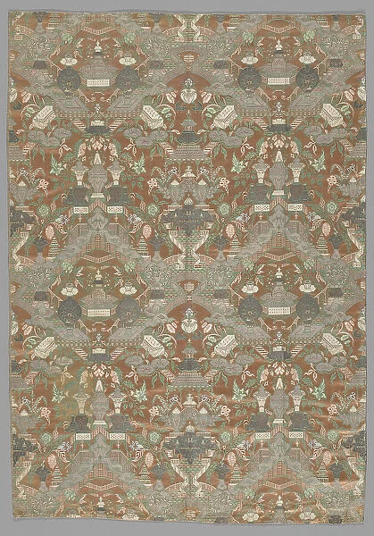 Length of Woven Silk, Netherlands, 1730s. Creator: Unknown