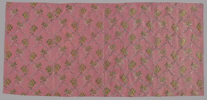 Framed Print : Four Lengths of Woven Silk, France, 1760s. Creator: Unknown Framed Print : Four Lengths of Woven Silk, France, 1760s. Creator: Unknown
