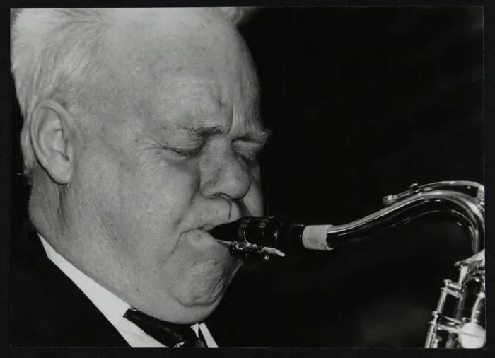 Framed Print : Lennart Anderson playing tenor saxophone at The Fairway, Welwyn Garden City, Hertfordshire, 2003 Framed Print : Lennart Anderson playing tenor saxophone at The Fairway, Welwyn Garden City, Hertfordshire, 2003