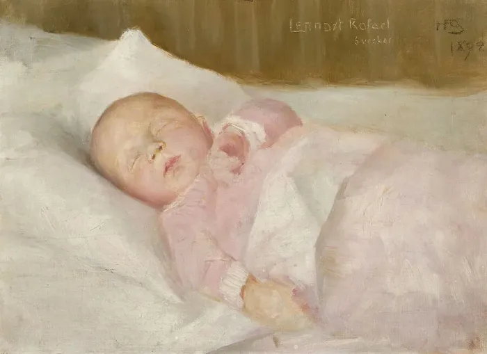 Framed Print : Lennart Rafael, 6 weeks, 1892. Creator: Hanna Frosterus-Segerstrale Framed Print : Lennart Rafael, 6 weeks, 1892. Creator: Hanna Frosterus-Segerstrale