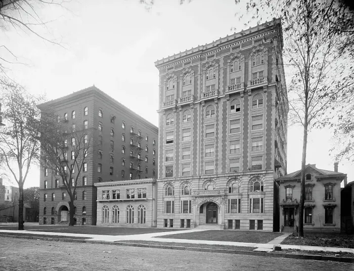 Framed Print : Lennox [sic] and Madison Apartments, Detroit, Mich. The, c1905. Creator: Unknown