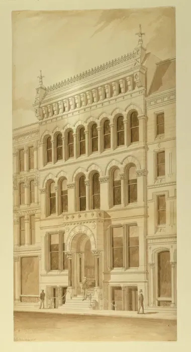 Framed Print : Lenox Building, Chicago, Illinois, Perspective, 1872. Creator: Carter Drake and Wight Framed Print : Lenox Building, Chicago, Illinois, Perspective, 1872. Creator: Carter Drake and Wight