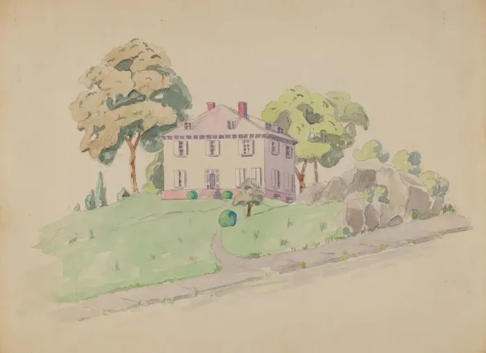 Framed Print : Lenrert Estate, c. 1936. Creator: Gladys Cook