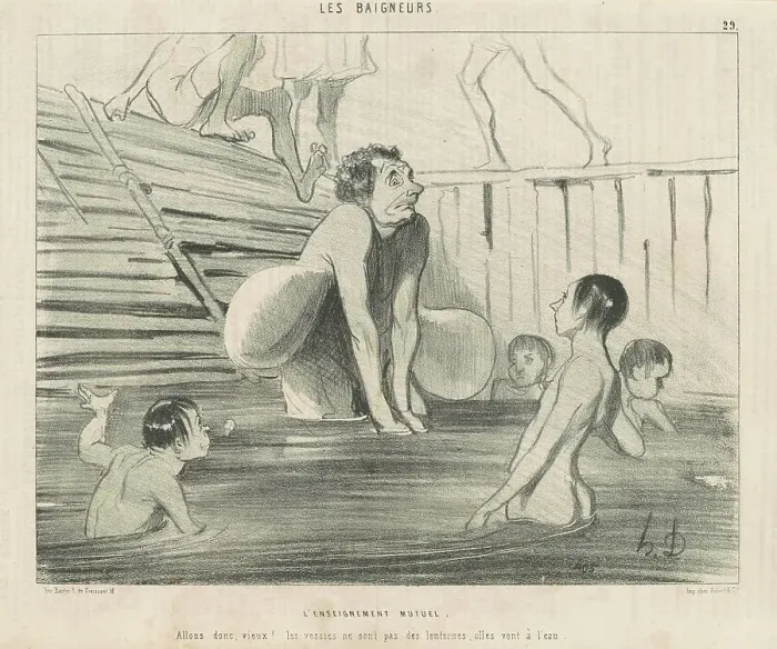 Framed Print : L'enseignement mutuel, 19th century. Creator: Honore Daumier Framed Print : L'enseignement mutuel, 19th century. Creator: Honore Daumier