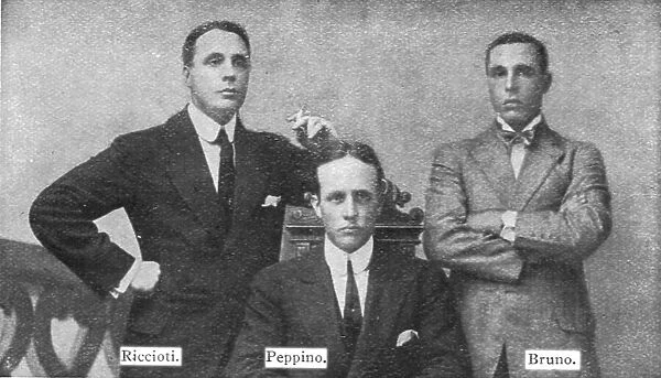 L'entrée de l'Italie dans la Guere, le 24 mai 1915; Trois petits-fils de Garibaldi, 1915. Creator: Unknown