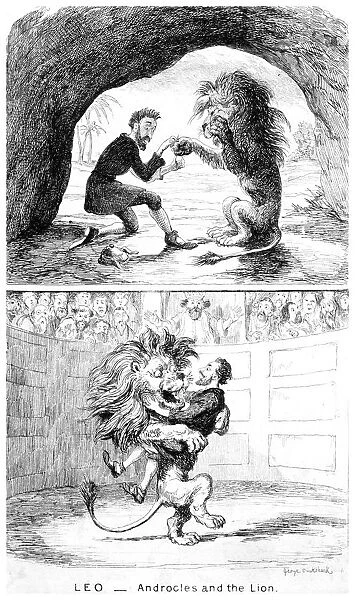 Leo - Androcles and the Lion, 19th century. Artist: George Cruikshank