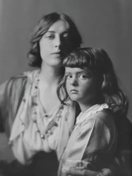 Framed Print : Leo, Edgar, Mrs. and daughter, portrait photograph, 1916. Creator: Arnold Genthe Framed Print : Leo, Edgar, Mrs. and daughter, portrait photograph, 1916. Creator: Arnold Genthe