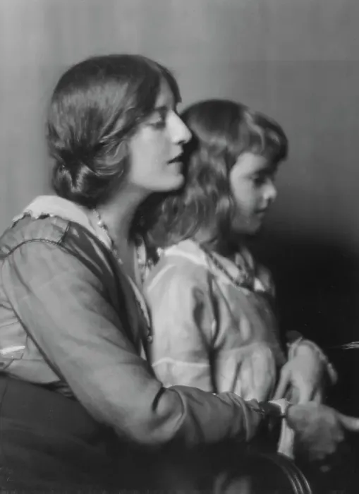 Framed Print : Leo, Edgar, Mrs. and daughter, portrait photograph, 1916. Creator: Arnold Genthe Framed Print : Leo, Edgar, Mrs. and daughter, portrait photograph, 1916. Creator: Arnold Genthe