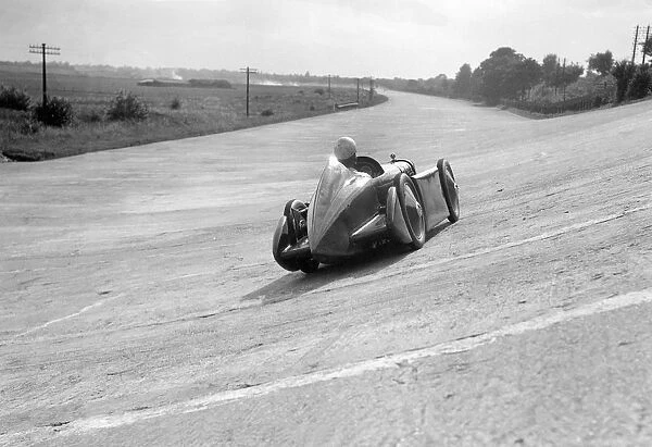 Leon Cushmans Austin 7 racer making a speed record attempt, Brooklands, 8 August 1931