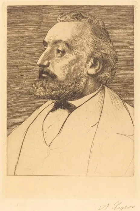 Framed Print : Leon Gambetta, 2nd plate. Creator: Alphonse Legros Framed Print : Leon Gambetta, 2nd plate. Creator: Alphonse Legros