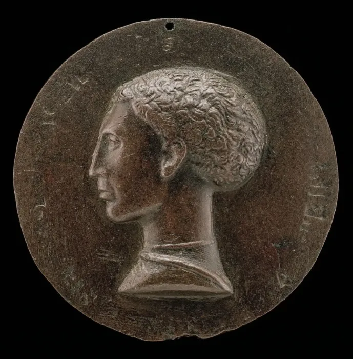 Framed Print : Leonello d Este, 1407-1450, Marquess of Ferrara 1441 [obverse], c. 1441  /  1444