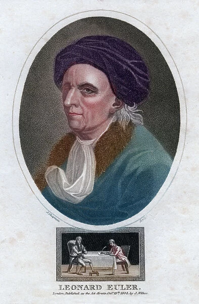 Leonhard Euler, 18th century Swiss mathematician and physicist, (1804). Artist: J Chapman
