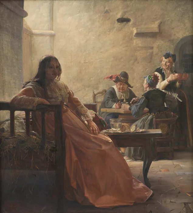 Framed Print : Leonora Christina in prison, 1870. Creator: Zahrtmann, Kristian (1843-1917) Framed Print : Leonora Christina in prison, 1870. Creator: Zahrtmann, Kristian (1843-1917)