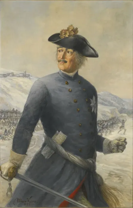 Framed Print : Leopold I, Prince of Anhalt-Dessau (1676-1747), Generalfeldmarschall in the Prussian Army. Artist: Korn, Max (active Early 20th cen. ) Framed Print : Leopold I, Prince of Anhalt-Dessau (1676-1747), Generalfeldmarschall in the Prussian Army. Artist: Korn, Max (active Early 20th cen. )