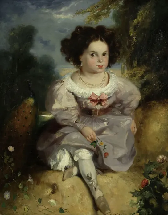 Framed Print : Léopoldine Hugo à l'âge de quatre ans, 1827. Creator: Louis Candide Boulanger Framed Print : Léopoldine Hugo à l'âge de quatre ans, 1827. Creator: Louis Candide Boulanger