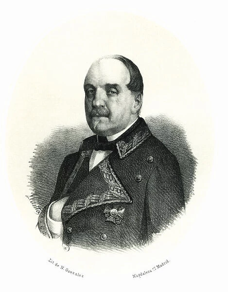 Leopoldo O Donnell (1809-1867), general lieutenant in the army of Elizabeth II during