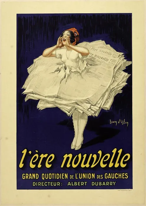 Framed Print : L'Ere nouvelle grand quotidien de l'Union des Gauches, c.1922. Creator: D'Ylen, Jean (1886-1938) Framed Print : L'Ere nouvelle grand quotidien de l'Union des Gauches, c.1922. Creator: D'Ylen, Jean (1886-1938)