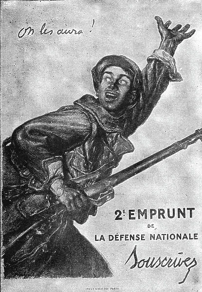 Les affiches illustrees du deuxieme emprunt; L'affiche d'Abel Faivre, 1916. Creators: Unknown, Abel Faivre