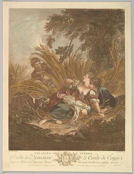 Les Amans Surpris (The Surprised Lovers), 18th century. Creator: Rene Gaillard