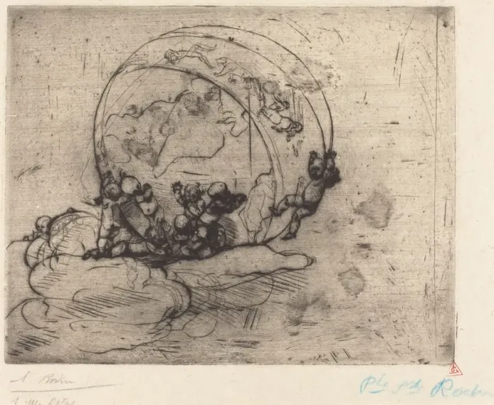 Framed Print : Les Amours Conduisant le Monde, 1881. Creator: Auguste Rodin Framed Print : Les Amours Conduisant le Monde, 1881. Creator: Auguste Rodin