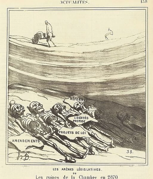 Les arènes législatives, 1870. Creator: Honore Daumier