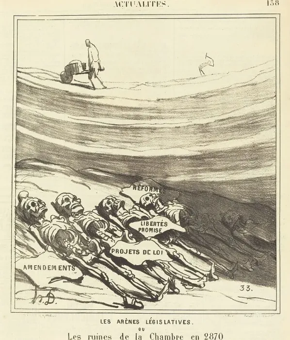 Framed Print : Les arènes législatives, 1870. Creator: Honore Daumier Framed Print : Les arènes législatives, 1870. Creator: Honore Daumier