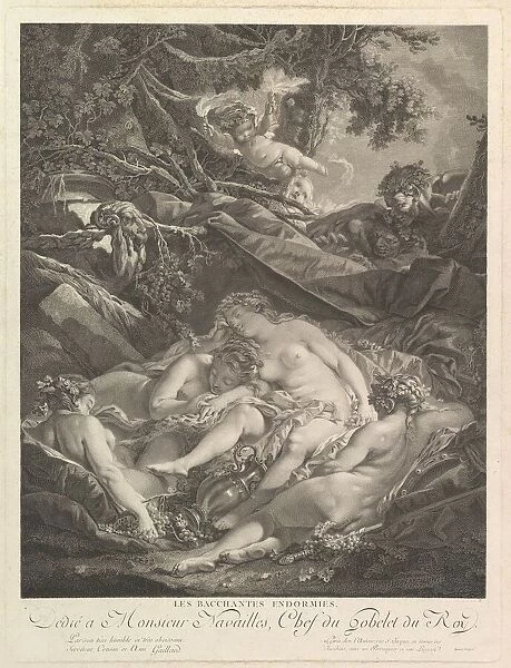 Les Bacchantes Endormies (The Sleeping Bacchantes), 18th century. Creator: Rene Gaillard
