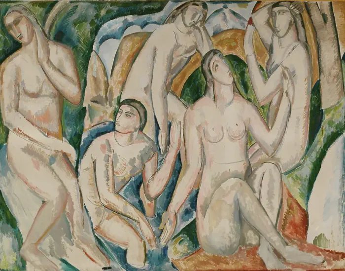 Framed Print : Les baigneuses, c1908. Creator: Andre Derain