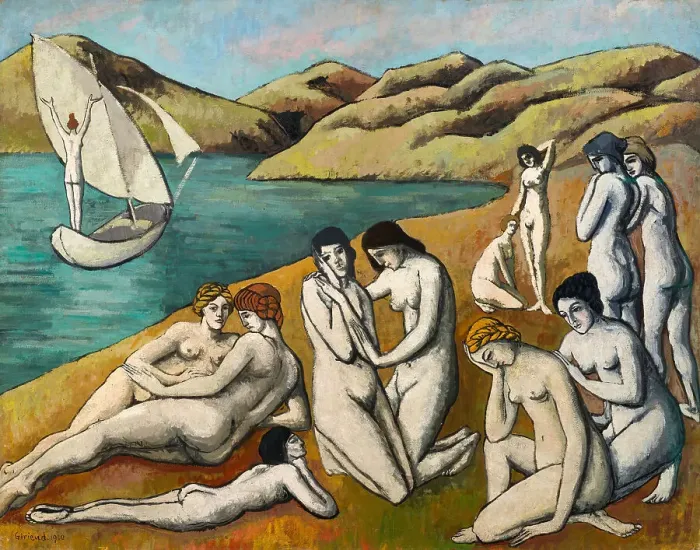 Framed Print : Les Baigneuses ou Petit Lesbos, 1910. Creator: Girieud, Pierre Paul (1876-1948)
