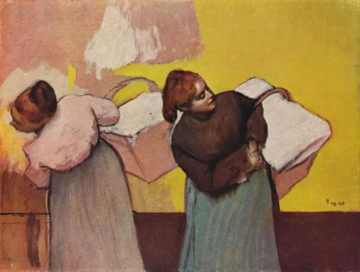 Framed Print : Les Blanchisseuses, c1878. Artist: Edgar Degas Framed Print : Les Blanchisseuses, c1878. Artist: Edgar Degas