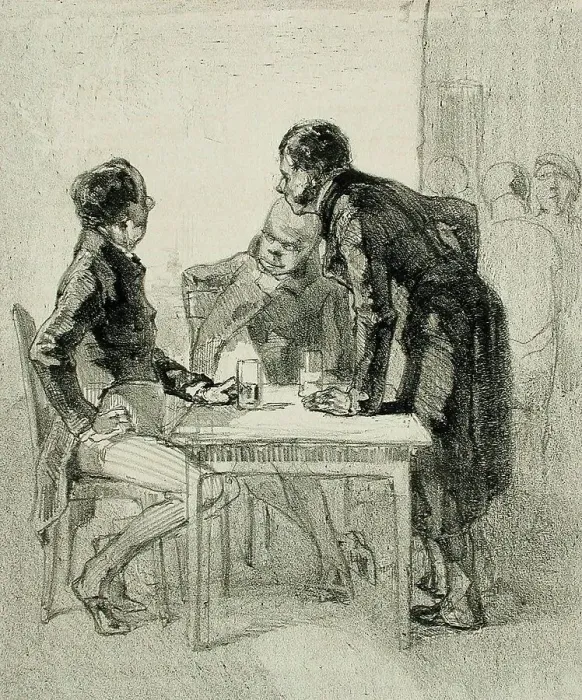 Framed Print : Les Bourgeois, 1856. Creator: Félicien Rops Framed Print : Les Bourgeois, 1856. Creator: Félicien Rops