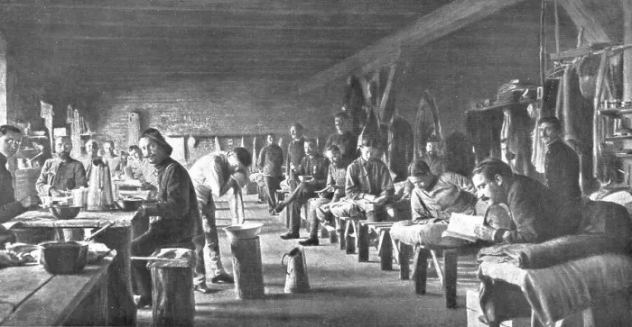 Framed Print : Les camps de represailles; au camp de Szczuezyn - que se prononce Tchoutchine - en... 1916. Creator: Unknown Framed Print : Les camps de represailles; au camp de Szczuezyn - que se prononce Tchoutchine - en... 1916. Creator: Unknown