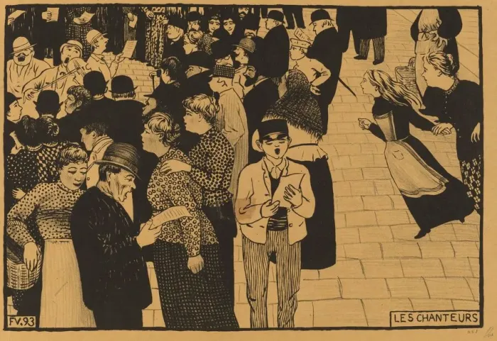 Framed Print : Les Chanteurs (The Singers), 1893. Creator: Felix Vallotton Framed Print : Les Chanteurs (The Singers), 1893. Creator: Felix Vallotton