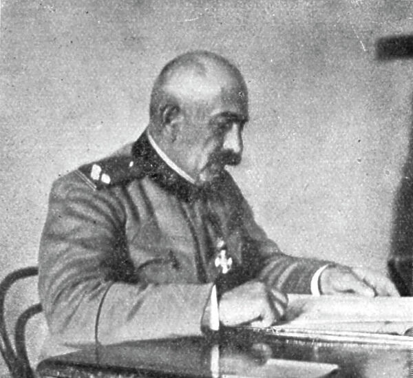 Les chefs de l'Armee serbe; Le nouveau ministre de la Guerre, le general Bojidar... 1916. Creator: Unknown
