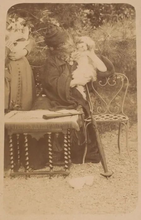 Framed Print : Les Chiens, 1860s. Creator: Pierre-Louis Pierson Framed Print : Les Chiens, 1860s. Creator: Pierre-Louis Pierson