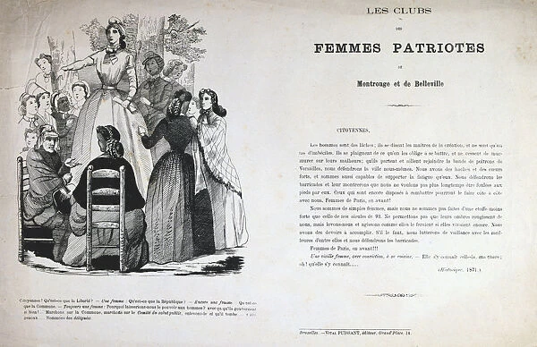 Les Clubs des Femmes Patriotes, Paris Commune, 1871