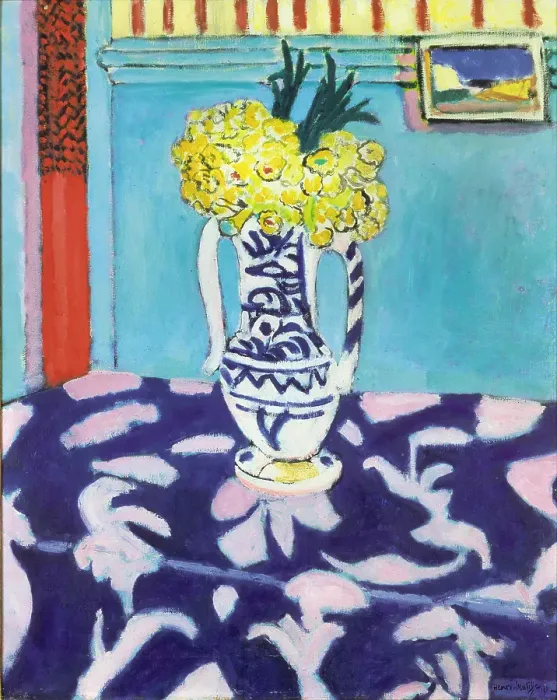 Framed Print : Les coucous, tapis bleu et rose, 1911. Creator: Henri Matisse Framed Print : Les coucous, tapis bleu et rose, 1911. Creator: Henri Matisse