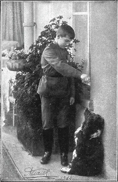 'Les derniers jours des Romanof; Le tsarevitch, 1914. Creator: Unknown